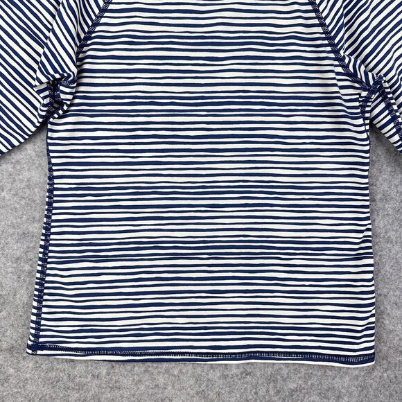 Garnet Hill Swim Shirt Top Kids Size 8 Blue Striped Rash Guard Long Sleeve Beach - Picture 8 of 14
